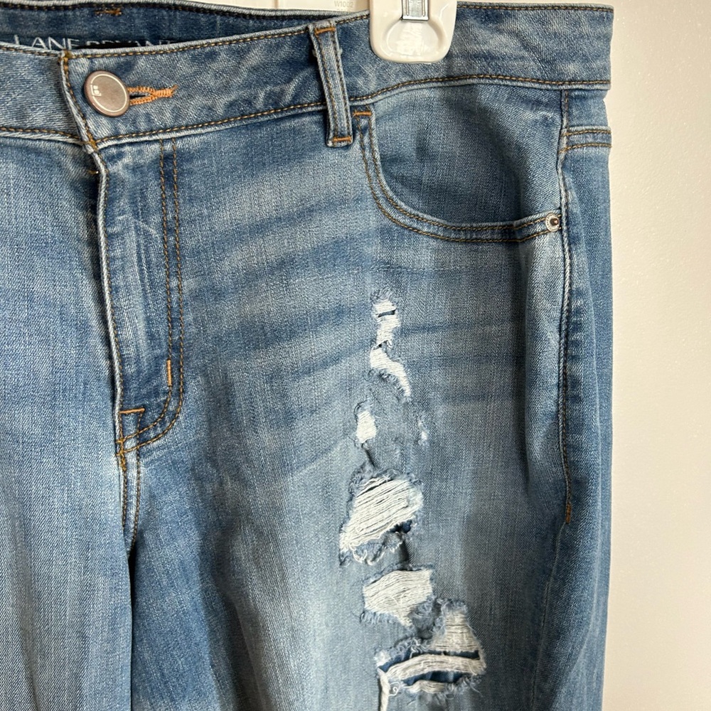 Lane Bryant Women's Blue Distressed boyfriend Jeans size 20